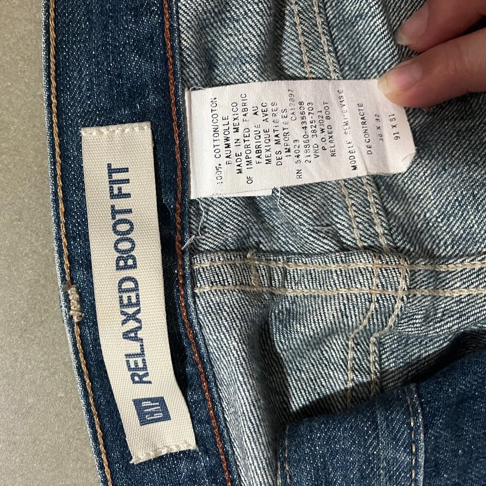 men's vintage gap relaxed boot cut jeans